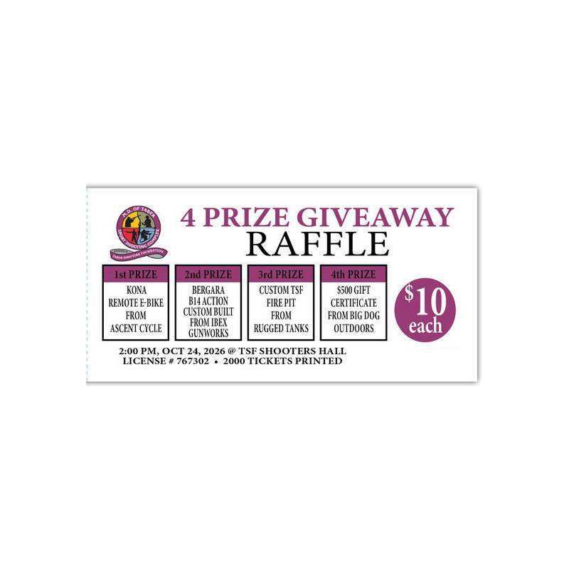 Taber Shooting Foundation Great
Giveaway Offer 2026!